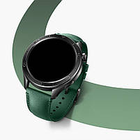 Комплект для Xiaomi Watch S3/S4 Green-black (безель ATR+шкіряний ремінець), фото 10