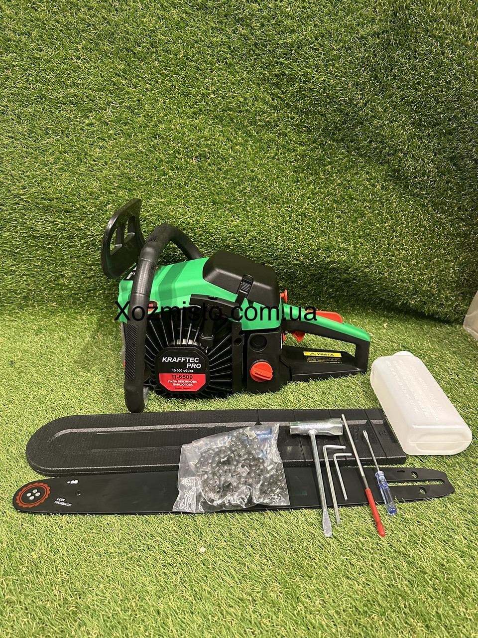 Бензопила ланцюгова 45 см 6500 Німеччина KRAFFTEC PRO Бензопила ланцюгова, фото 1