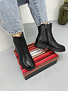 Зимові черевики жіночі MeegoComfort A80023-3 BLACK чорні шкіряні, фото 2