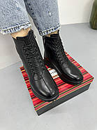 Зимові черевики жіночі MeegoComfort A80023-3 BLACK чорні шкіряні, фото 3