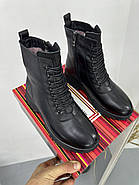Зимові черевики жіночі MeegoComfort A80023-3 BLACK чорні шкіряні, фото 5