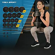 Гантелі композитні регульовані TREX Sport 2х20 кг, фото 4