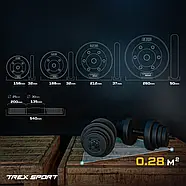Гантелі композитні регульовані TREX Sport 2х20 кг, фото 5