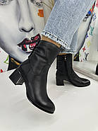 Напівчобітки жіночі Battine B6003 чорні шкіряні 36, фото 6