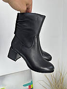 Напівчобітки жіночі Battine B6003 чорні шкіряні 36, фото 9