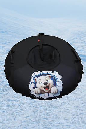 Тюбінг надувний 100 см з камерою — санки для снігу, плюшка, ватрушка, фото 1