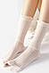 Шкарпетки табі жіночі з рюшами Ажур Apmi 37–41 молочний, фото 2