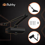 Дверний доводчик із важелем 40 - 60 кг Malatec 26782 Польща, фото 6