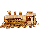 Дерев'яний конструктор 3D пазл Локомотив 282 елементи - 31 см , 12 + Kruzzel 26515 Польща, фото 5