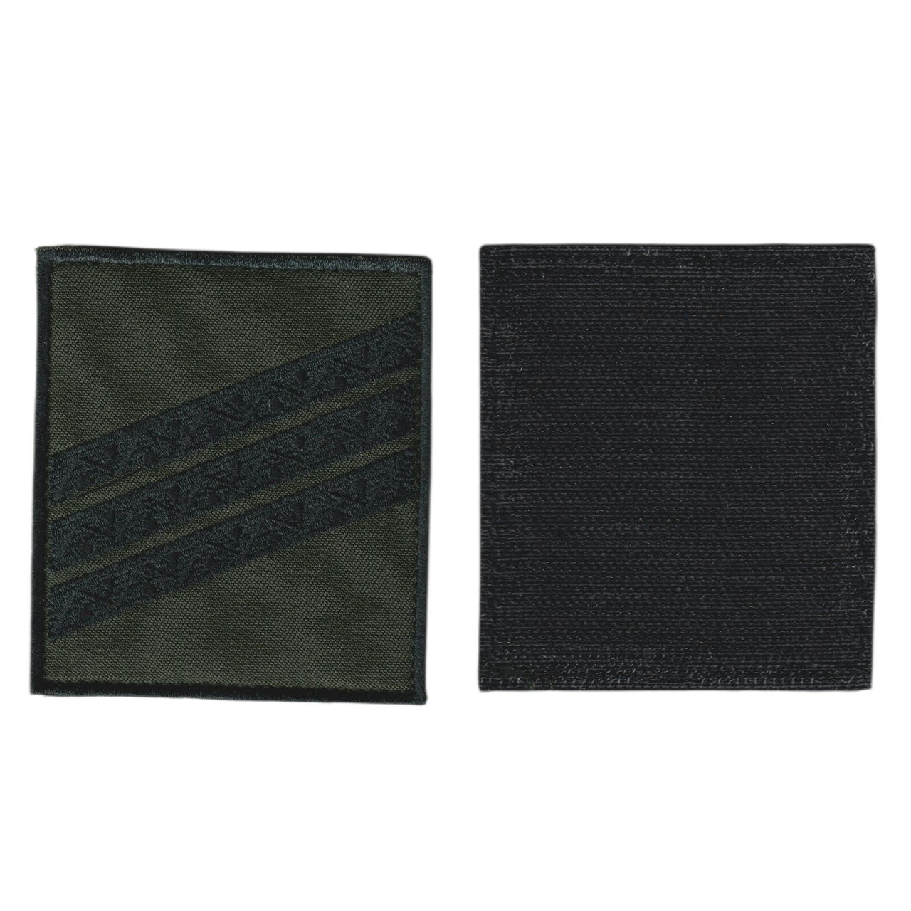 Шеврон учбовий курсовка 3 курс на липучці  чорний колір на оливці, ЗСУ. 8,5 см * 7,5 см, фото 1