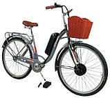 Електровелосипед 26/28 Cross 500W, 48V10AH, 18A редукторний мотор MXUS заводський міський жіночий дорожній унісекс, фото 8