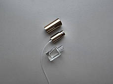 5 - 5.5 мл Куб флакон скляний прозорий з металевим спреєм, пляшка, атомайзер, тестер з розпилювачем, фото 3