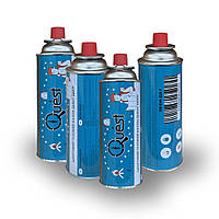 Набір із 4 шт газових балонів бутанових Quest, 220гр