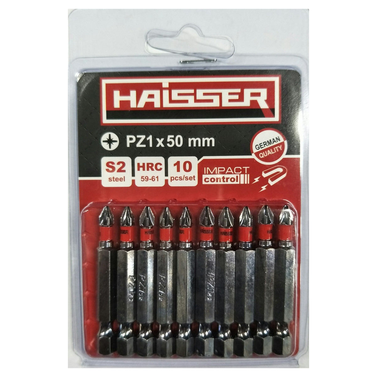 Набір біт Haisser PZ2X50 мм (10шт), фото 1