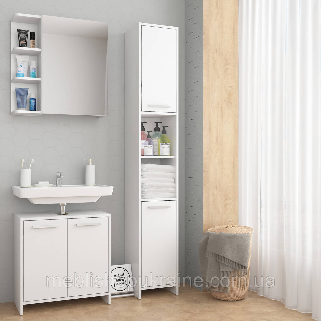 Пенал для ванної кімнати та будинку на 6 комірок, фото 1