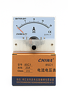 Амперметр аналоговий DC 20A з вбудованим шунтом 85C1