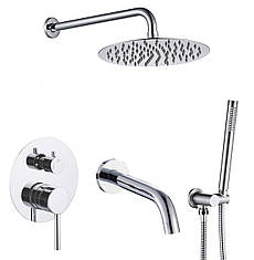 Душова система з виливом VBI MILANO CHROME прихованого монтажу