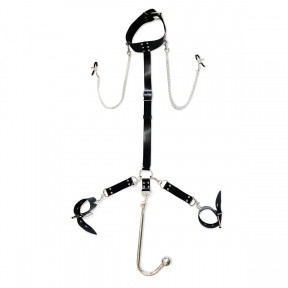 Бондажний набір з металевим анальним гаком Art of Sex Beatrice Bondage set with anal hook 2