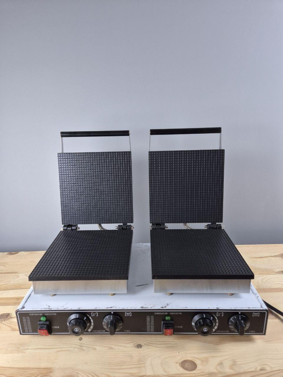 Вафельниця Vektor-209C/2 професійна квадратна подвійна (дрібна сітка), фото 1