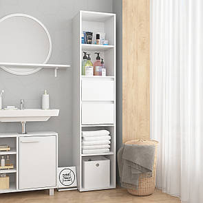 Пенал Стелаж для ванної кімнати та будинку з регульованими по висоті полицями з висувними ящиками