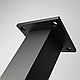 Ніжка для стола 40х40мм h - 710mm квадратна чорна Україна, фото 5