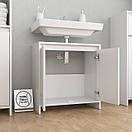 Тумба під умивальник у ванну кімнату на 2 двері з фасадом без ручок, фото 2