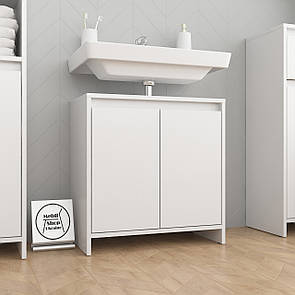 Тумба під умивальник у ванну кімнату на 2 двері з фасадом без ручок