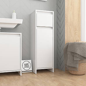 Пенал Тумба для ванної кімнати з регульованою по висоті полицею та фасадом без ручок