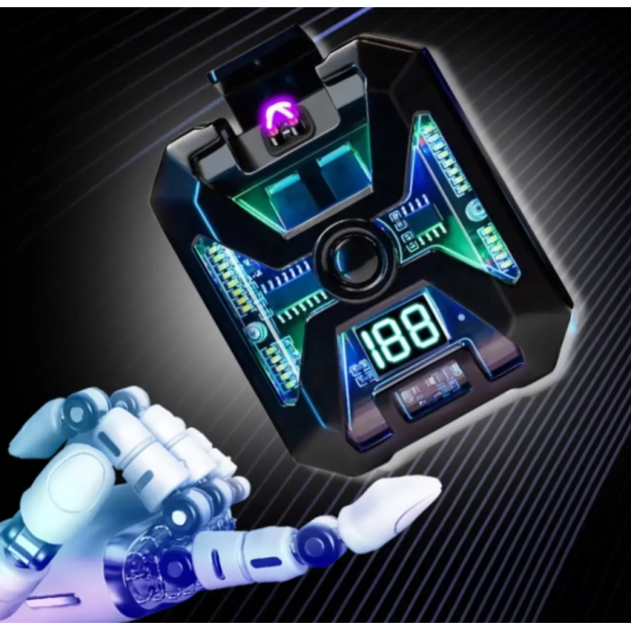 Ліхтар запальничка MULTIFUNCTIONAL D69 Li-Ion акумулятор. індикація заряду запальничка ЗП Type-C, фото 1