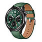 Комплект для Xiaomi Watch S3/S4 Green-black (безель ATR+шкіряний ремінець), фото 9