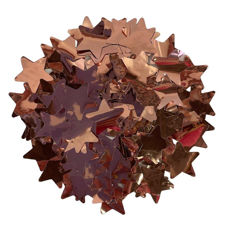 Конфетті зірки рожеве золото 50 гр 20 мм