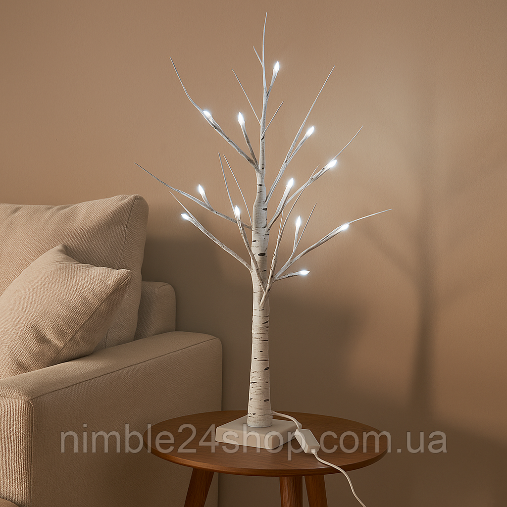 Світлодіодне дерево «Береза» 60 см з 24 LED діодами