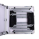 Розкладний стіл + 4 стільці кемпінговий набір для пікніка, риболовлі, відпочинку, туризму Чорний JY-12060B, фото 7