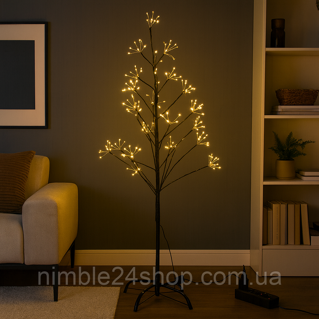 Вуличне LED-дерево «Роса» 120 см, тепле біле світло