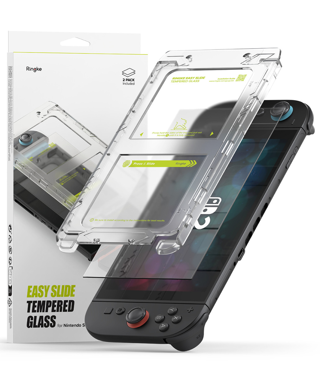 Захисне скло Ringke Easy Slide Tempered Glass 2-Pack до Nintendo Switch 2 Clear (G4as1179), фото 1