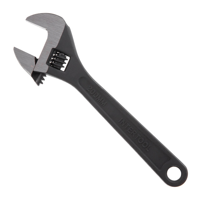 Ключ розвідний 200 мм INTERTOOL HT-0192, фото 1