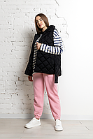 Жилет жіночий Ж-17, чорний з плащівки 44 р. Чорний (2901000423982)