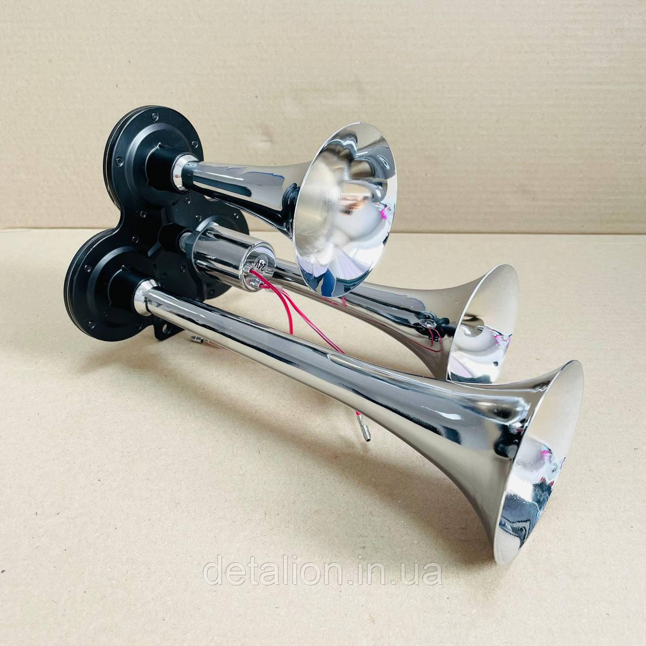 Сигнал дудка 3 шт. хром 165/230/295мм 24V SL-1007, фото 1
