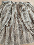 Гарний оригінальний норковий кожушок автоледі з натуральної сіро-блакитної норки розмір 48 50, фото 2