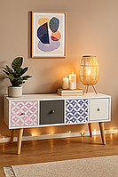 Комод Chomik RETRO з висувними шухлядами білий