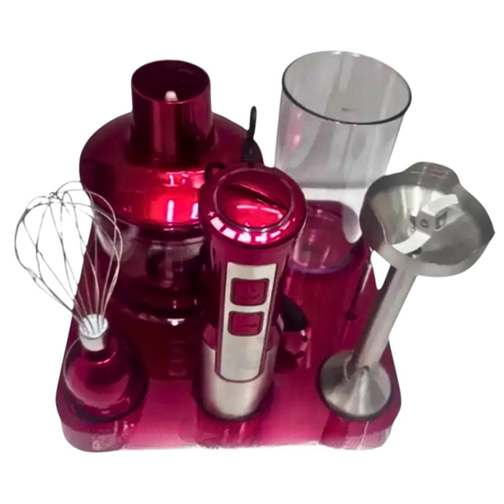 Заглибний блендер Rainberg RB-2293 6в1 багатофункціональний блендер-подрібнювач із підставкою 1200 Вт Червоний, фото 1