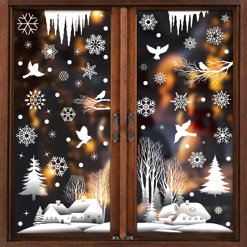 Новорічний декор для вікон та дзеркал Christmas Window Stickers (BQ 447+449), фото 1