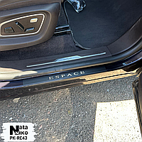 Накладки на пороги Renault Espace V (2014-2023) (Carbon)