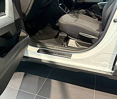 Накладки на пороги Renault DUSTER III с 2024- (Carbon)