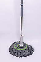 Швабра з самовіджимом з мікрофібри, універсальна, обертається на 360°, телескопічна ручка HP-35015-14