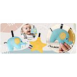 Крісло-гойдалка для немовлят Nukido 2в1 з іграшками, 74 х 40,5 х 47 см - сіра, фото 8