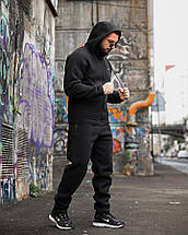 Чоловічий флісовий костюм NK black 4 ПП8015, фото 2