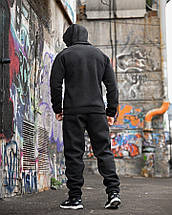 Чоловічий флісовий костюм NK black 4 ПП8015, фото 3