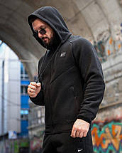 Чоловічий флісовий костюм NK black 4 ПП8015, фото 5