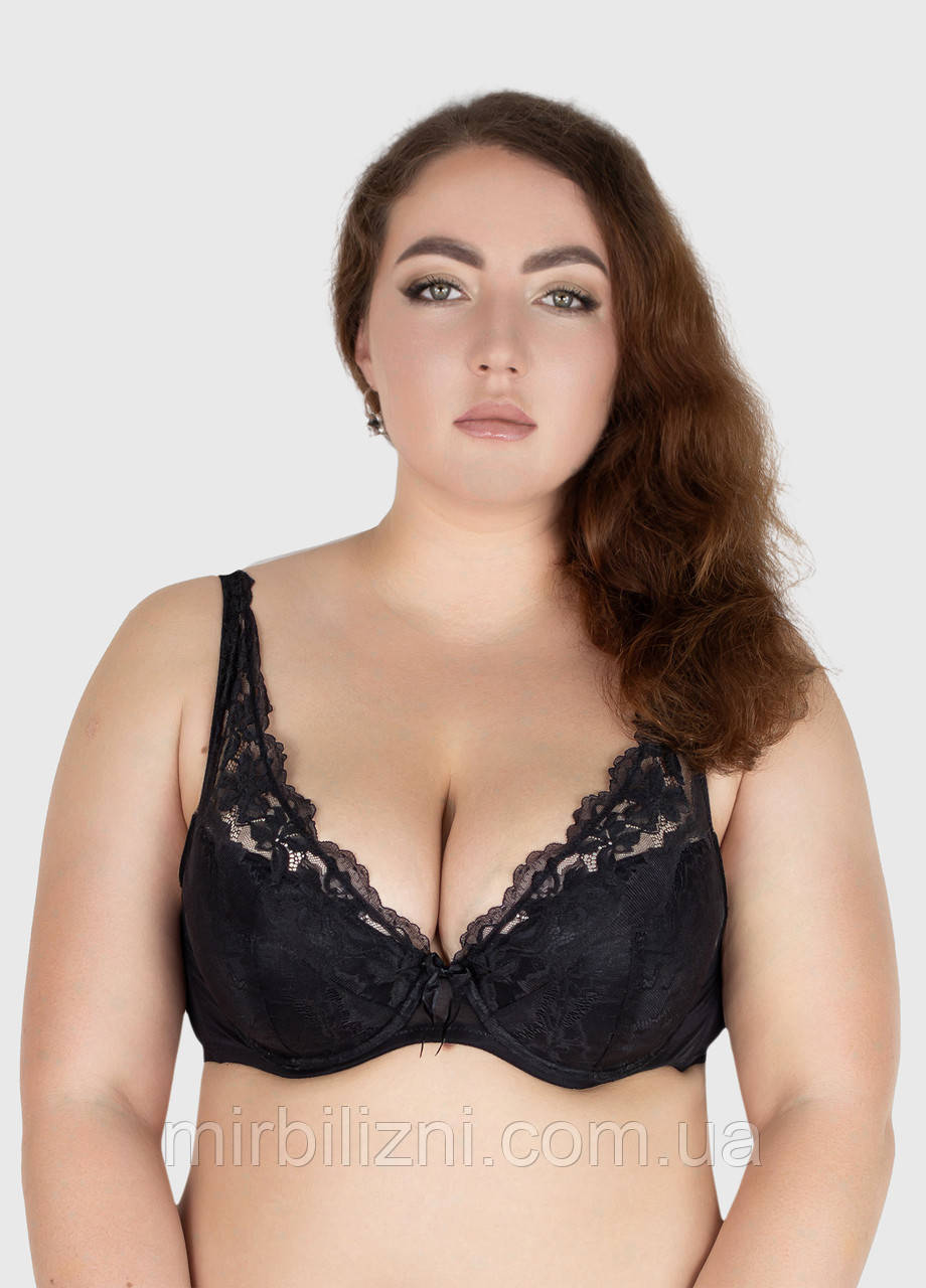 Бюстгальтер Acousma чорний, арт.6587 (ущільнена чашка, класичний, на кісточках), фото 1